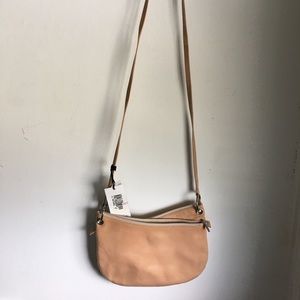 NWT PRUNE crossbody Leather Natural Nude Neutral